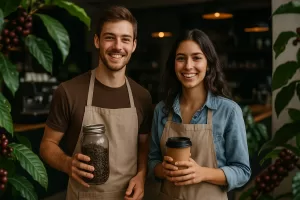 Jóvenes emprendedores café