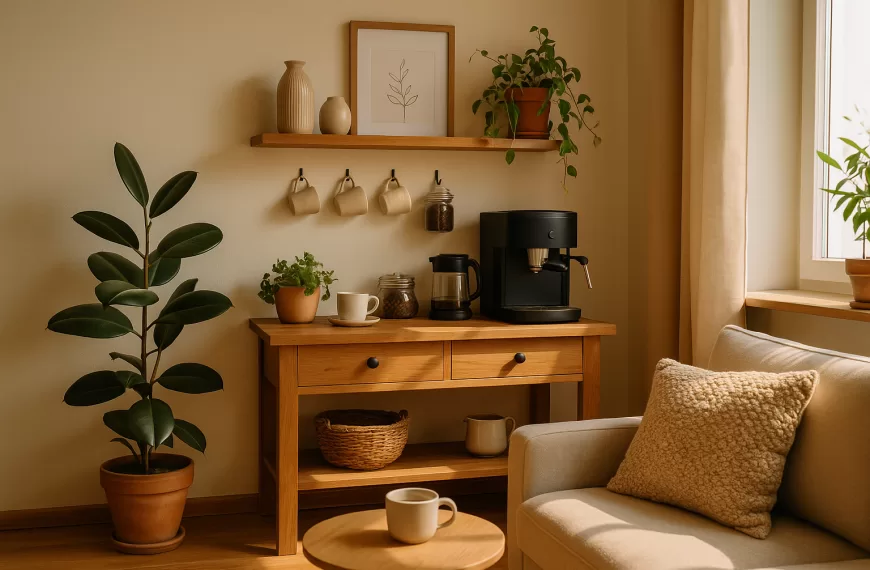 Rincón de café en casa