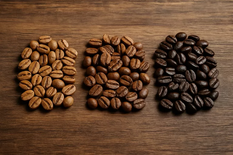 Distintos tuestes de café