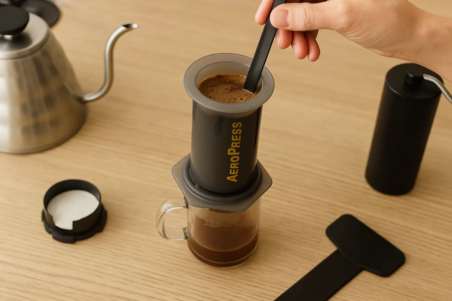 preparar café Aeropress